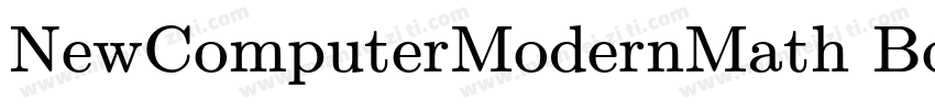 NewComputerModernMath Book字体转换